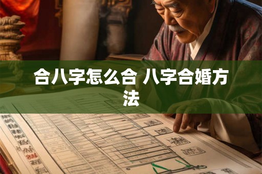 合八字怎么合 八字合婚方法