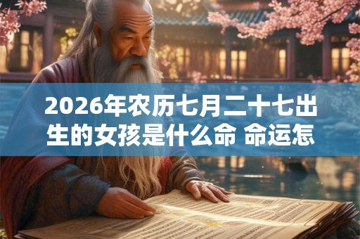 2026年农历七月二十七出生的女孩是什么命 命运怎么样