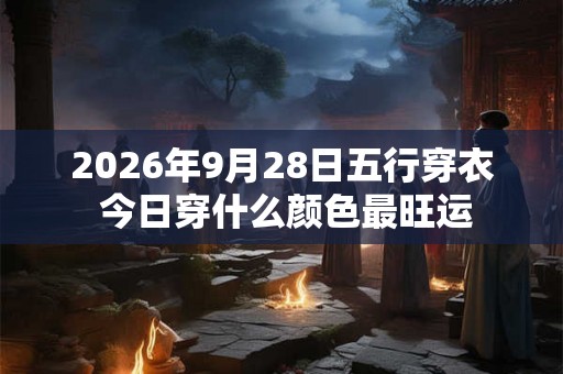 2026年9月28日五行穿衣 今日穿什么颜色最旺运