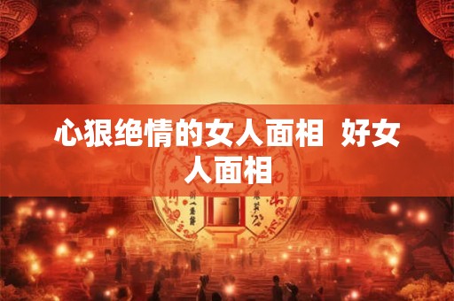心狠绝情的女人面相  好女人面相