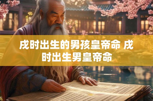 戌时出生的男孩皇帝命 戌时出生男皇帝命 戌时出生的男孩皇帝命 戌时出生男皇帝命