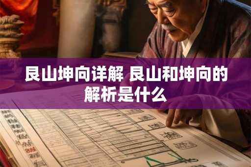 艮山坤向详解 艮山和坤向的解析是什么 艮山坤向详解 艮山和坤向的解析是什么