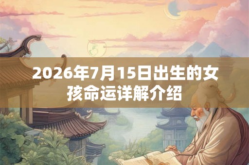 2026年7月15日出生的女孩命运详解介绍