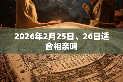 2026年2月25日、26日适合相亲吗