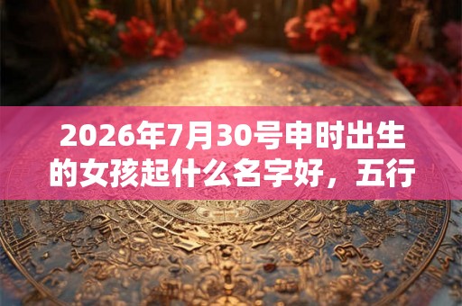 2026年7月30号申时出生的女孩起什么名字好，五行是什么？