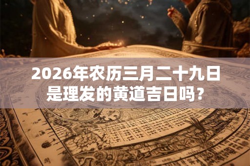 2026年农历三月二十九日是理发的黄道吉日吗？