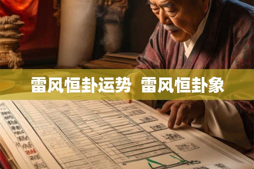 雷风恒卦运势  雷风恒卦象