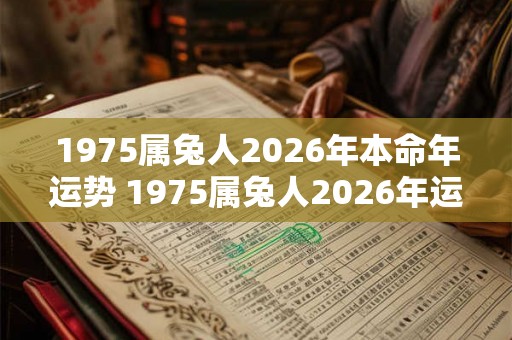 1975属兔人2026年本命年运势 1975属兔人2026年运势如何 1975属兔人2026年本命年运势 1975属兔人2026年运势如何