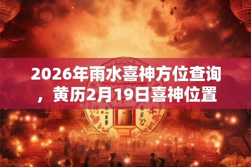 2026年雨水喜神方位查询，黄历2月19日喜神位置