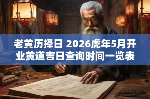 老黄历择日 2026虎年5月开业黄道吉日查询时间一览表