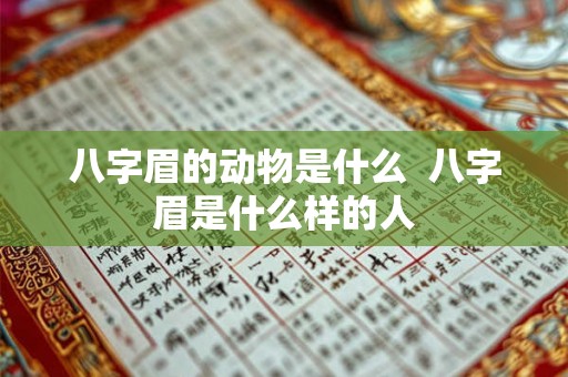 八字眉的动物是什么 八字眉是什么样的人 八字眉的动物是什么 八字眉是什么样的人