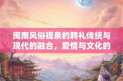 闽南风俗提亲的聘礼传统与现代的融合,爱情与文化的盛宴 闽南风俗提亲的聘礼传统与现代的融合,爱情与文化的盛宴