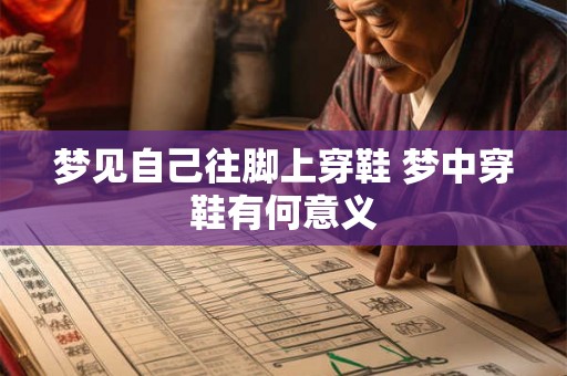 梦见自己往脚上穿鞋 梦中穿鞋有何意义