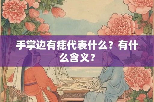 手掌边有痣代表什么？有什么含义？