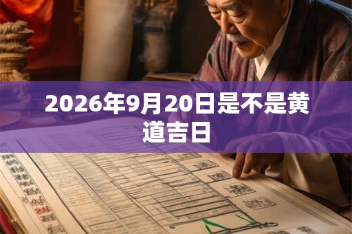 2026年9月20日是不是黄道吉日