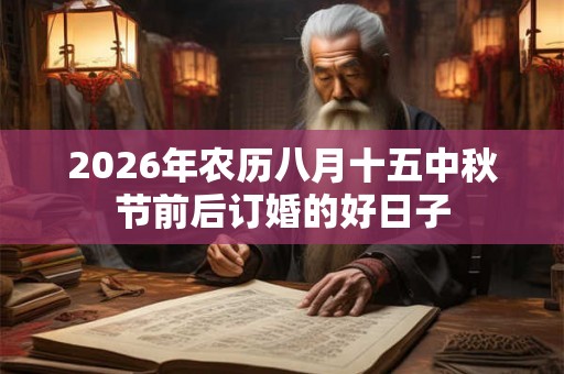2026年农历八月十五中秋节前后订婚的好日子