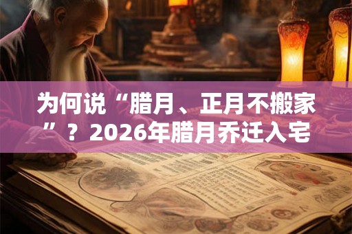 为何说“腊月、正月不搬家”？2026年腊月乔迁入宅好日子怎么挑？