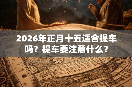 2026年正月十五适合提车吗？提车要注意什么？