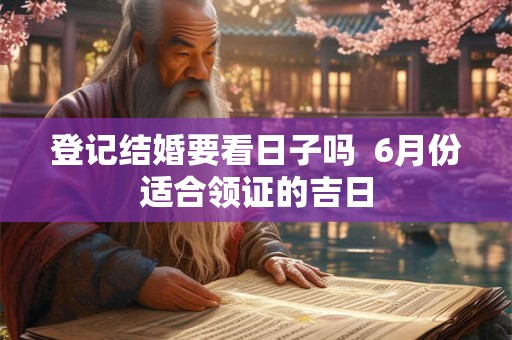 登记结婚要看日子吗 6月份适合领证的吉日 登记结婚要看日子吗 6月份适合领证的吉日
