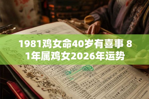 1981鸡女命40岁有喜事 81年属鸡女2026年运势 1981鸡女命40岁有喜事 81年属鸡女2026年运势
