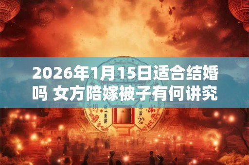 2026年1月15日适合结婚吗 女方陪嫁被子有何讲究 2026年1月15日适合结婚吗 女方陪嫁被子有何讲究
