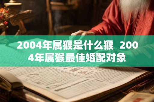 2004年属猴是什么猴 2004年属猴最佳婚配对象 2004年属猴是什么猴 2004年属猴最佳婚配对象