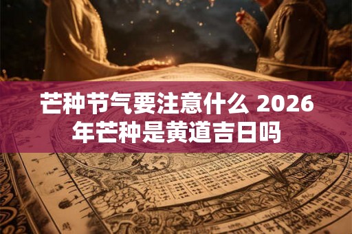 芒种节气要注意什么 2026年芒种是黄道吉日吗