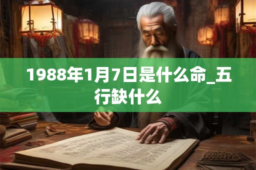 1988年1月7日是什么命_五行缺什么