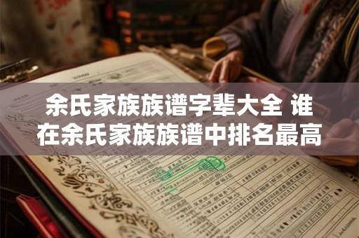 余氏家族族谱字辈大全 谁在余氏家族族谱中排名最高 余氏家族族谱字辈大全 谁在余氏家族族谱中排名最高