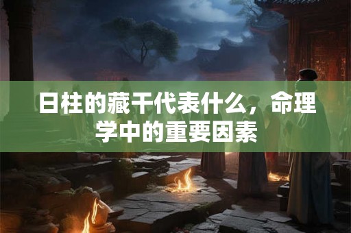 日柱的藏干代表什么,命理学中的重要因素 日柱的藏干代表什么,命理学中的重要因素