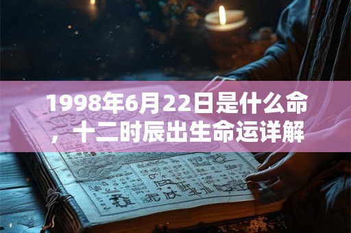 1998年6月22日是什么命，十二时辰出生命运详解