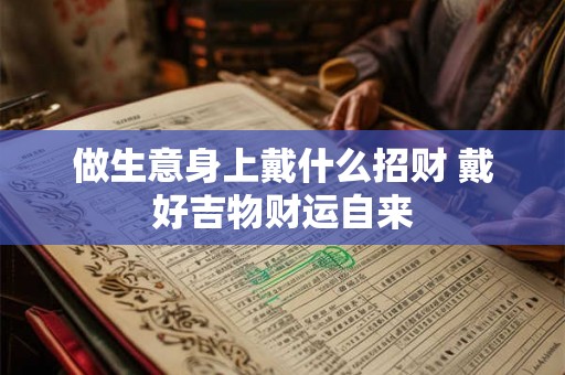 做生意身上戴什么招财 戴好吉物财运自来 做生意身上戴什么招财 戴好吉物财运自来