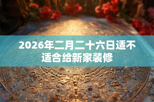 2026年二月二十六日适不适合给新家装修 2026年二月二十六日适不适合给新家装修