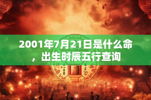 2001年7月21日是什么命，出生时辰五行查询