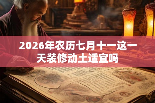 2026年农历七月十一这一天装修动土适宜吗
