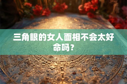 三角眼的女人面相不会太好命吗? 三角眼的女人面相不会太好命吗?