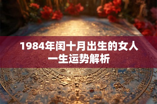 1984年闰十月出生的女人一生运势解析