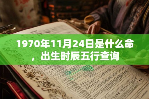 1970年11月24日是什么命，出生时辰五行查询