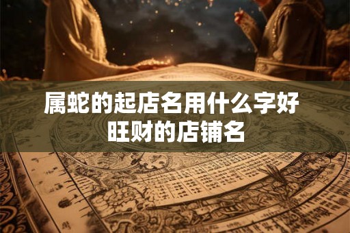 属蛇的起店名用什么字好 旺财的店铺名