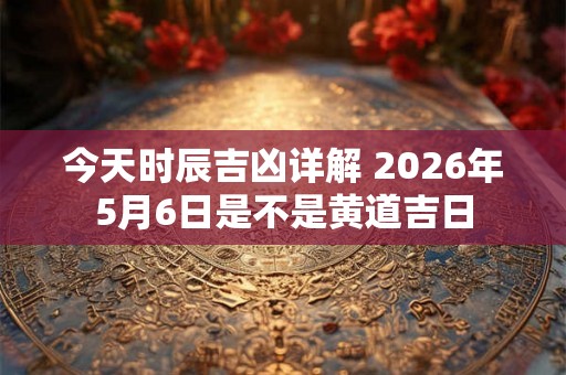 今天时辰吉凶详解 2026年5月6日是不是黄道吉日
