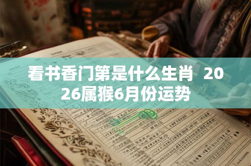 看书香门第是什么生肖 2026属猴6月份运势 看书香门第是什么生肖 2026属猴6月份运势