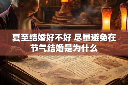 夏至结婚好不好 尽量避免在节气结婚是为什么