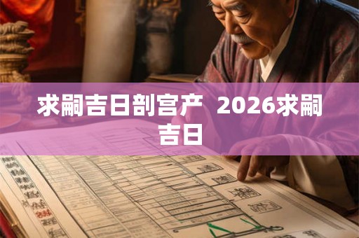 求嗣吉日剖宫产  2026求嗣吉日