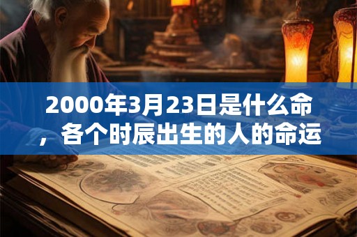 2000年3月23日是什么命，各个时辰出生的人的命运