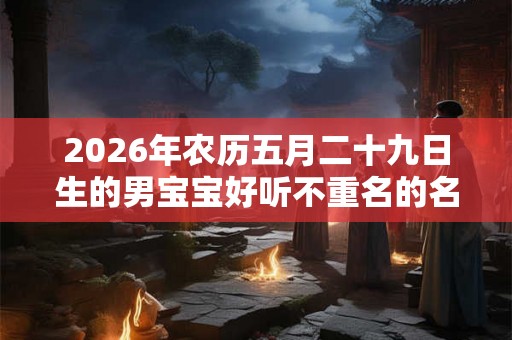 2026年农历五月二十九日生的男宝宝好听不重名的名字推荐大全