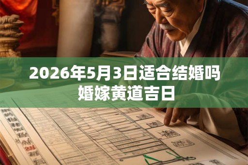2026年5月3日适合结婚吗 婚嫁黄道吉日