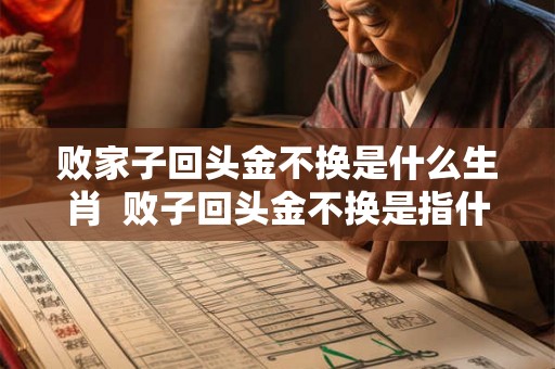 败家子回头金不换是什么生肖  败子回头金不换是指什么生肖