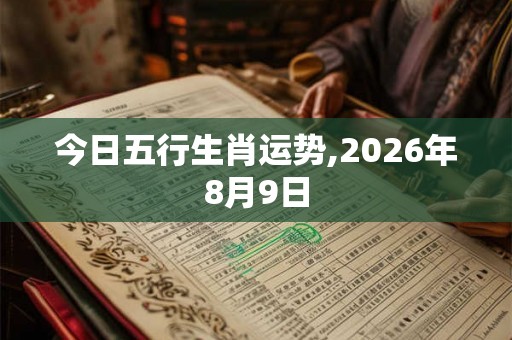 今日五行生肖运势,2026年8月9日