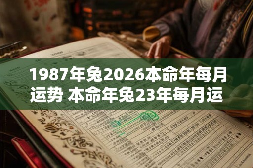 1987年兔2026本命年每月运势 本命年兔23年每月运程如何