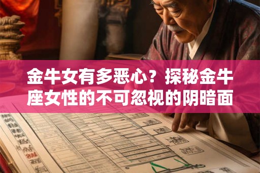 金牛女有多恶心？探秘金牛座女性的不可忽视的阴暗面